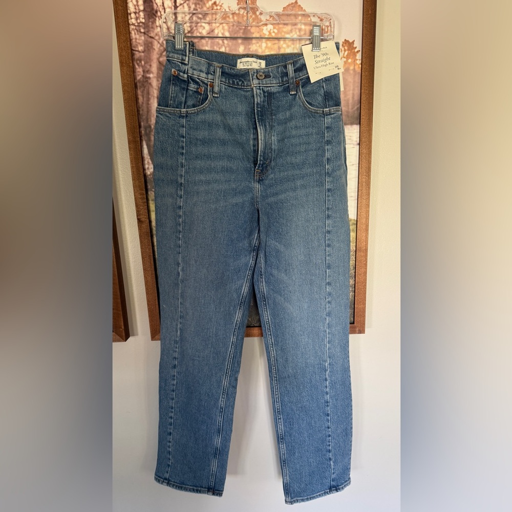 Abercrombie & Fitch Classic Blue Straight Leg Jeans